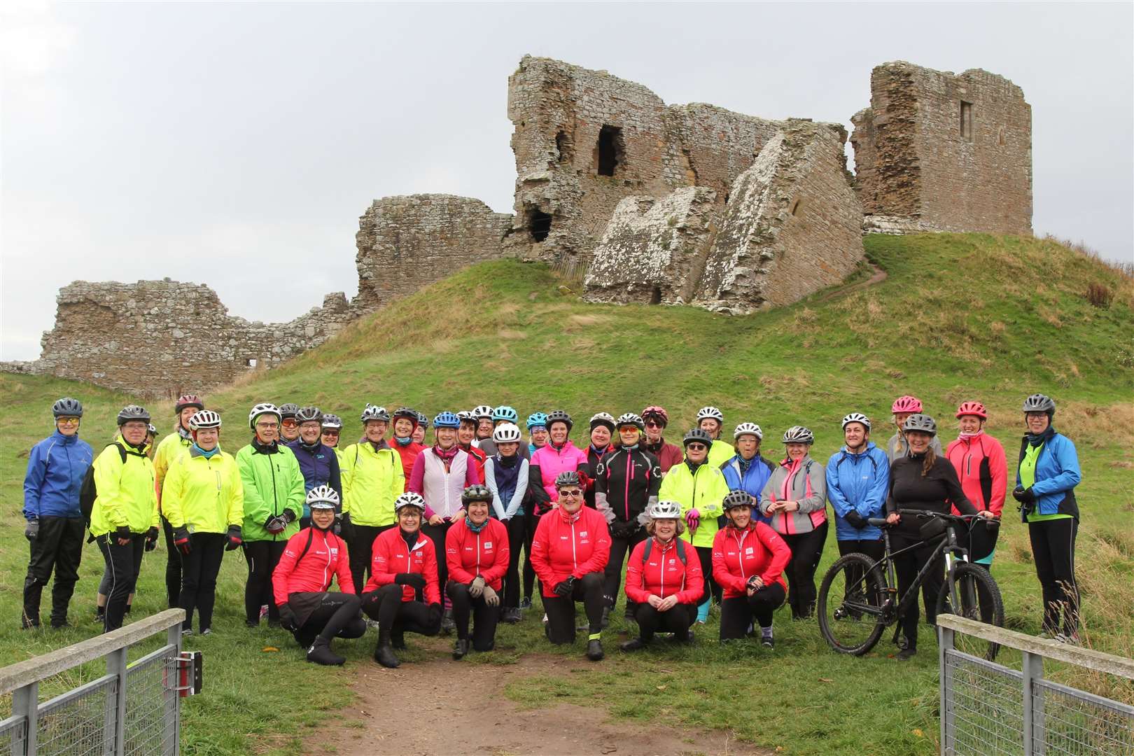 Nairn and Elgin Breeze ride out with Duffus Castle.