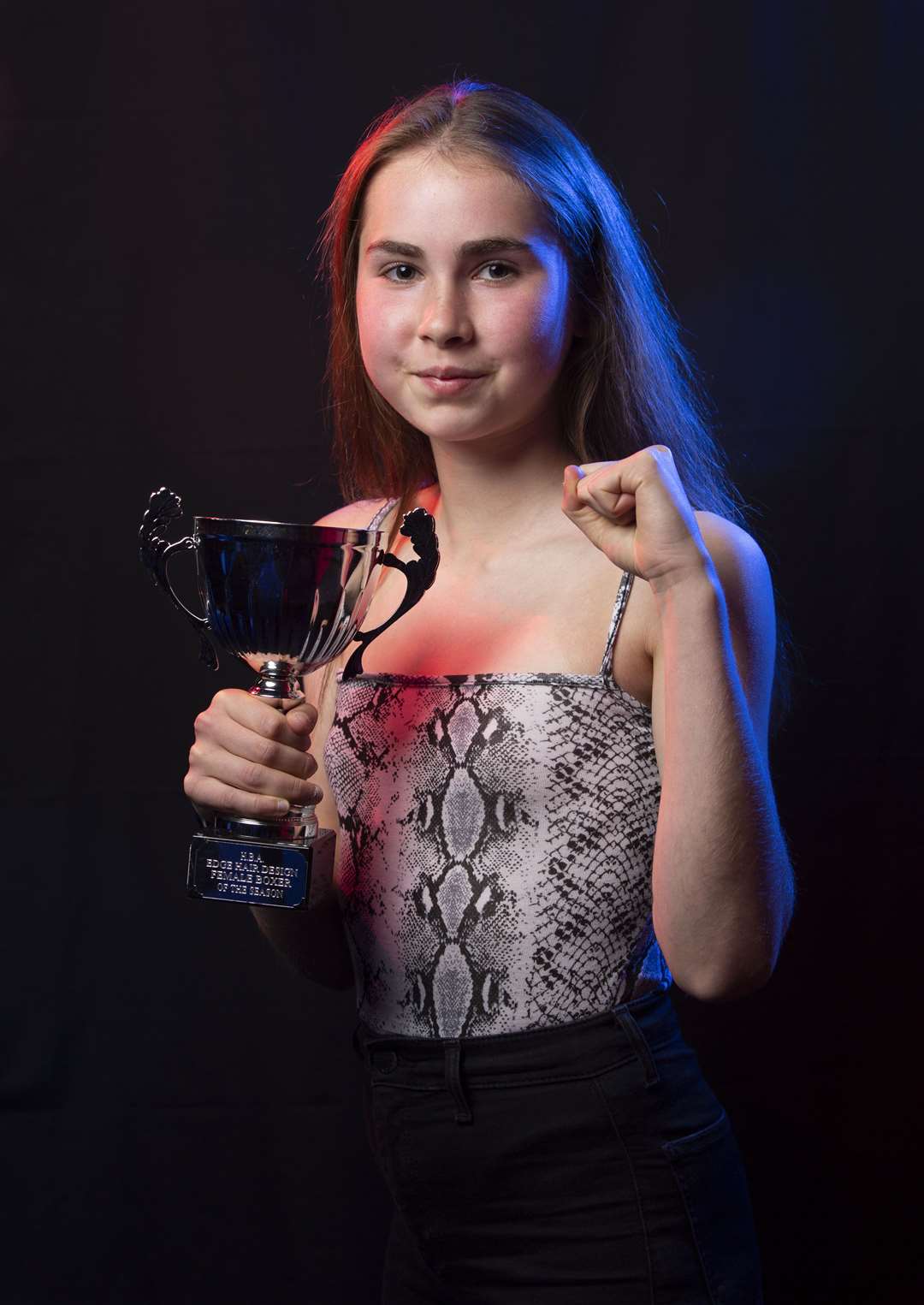 Highland Boxing Academy female boxer of the 2021/22 season was Catrin King. Picture: David Rothnie