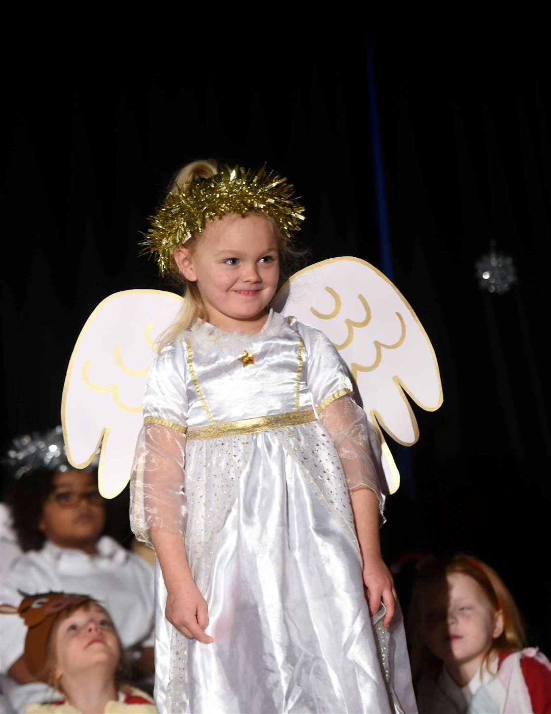 Dalneigh Primary Nativity. Lexie Munro as the angel. Picture: Callum Mackay.