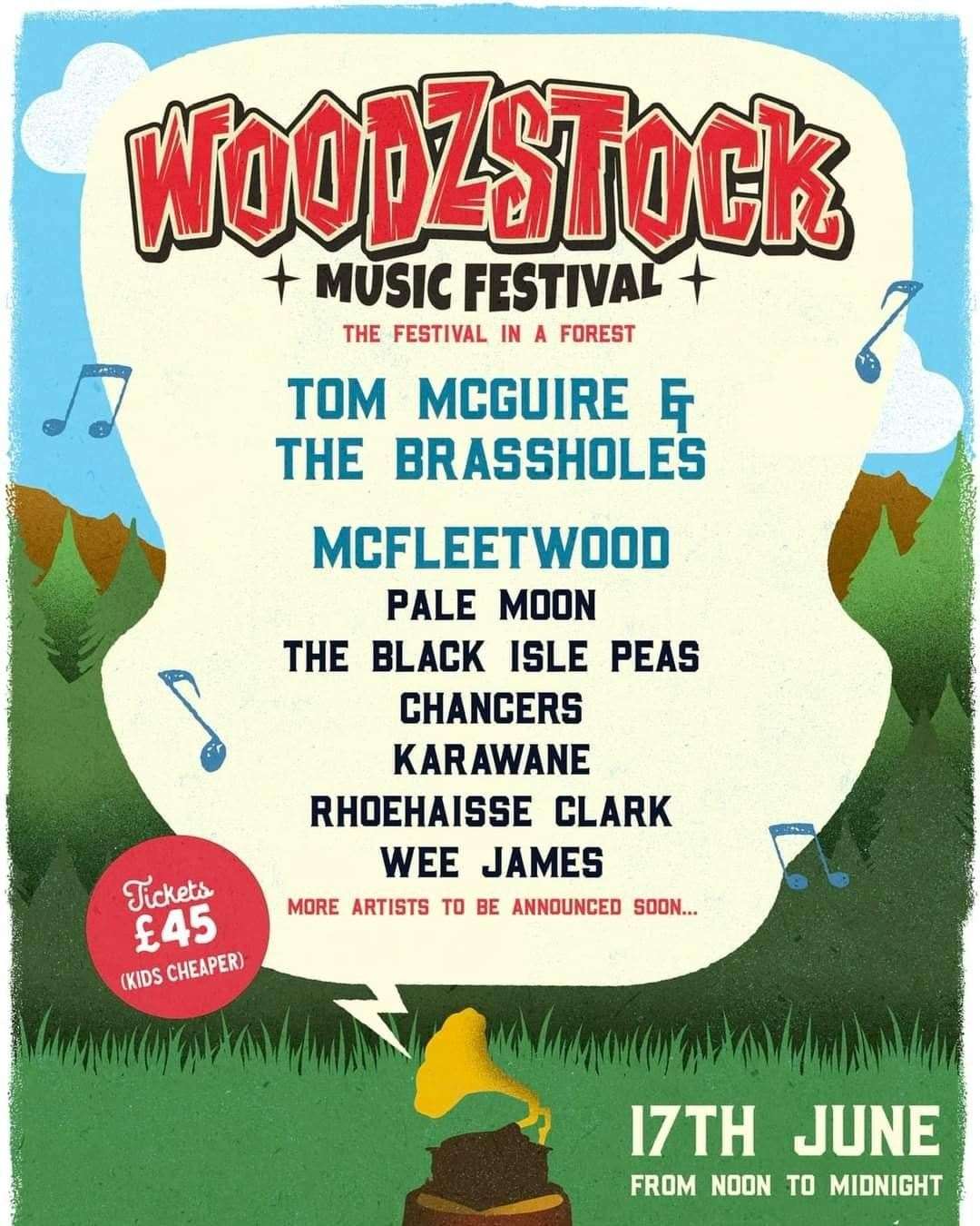 The Woodzstock 2023 line-up so far.