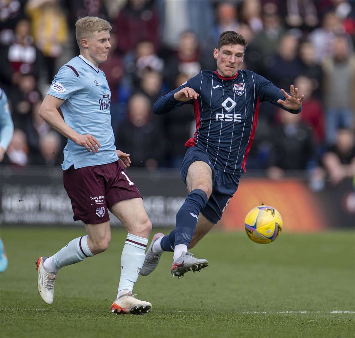 County's matches against Hearts have been tight affairs this season – but the Staggies are yet to beat the Edinburgh outfit. Picture: Ken Macpherson
