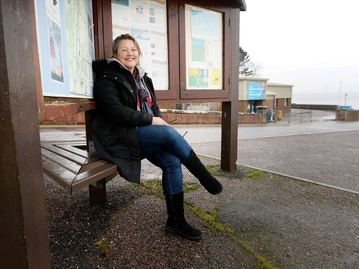 Lucy Harding, Manager of Nairn BID..There are plans for restoration work on three shelters at the Nairn seafront..Picture: James Mackenzie..