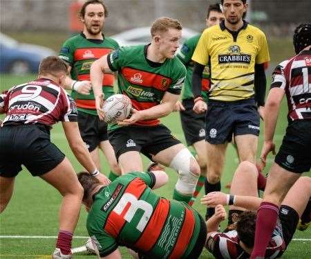 Andrew Findlater scored a try against Preston Lodge. Picture: Gary Anthony