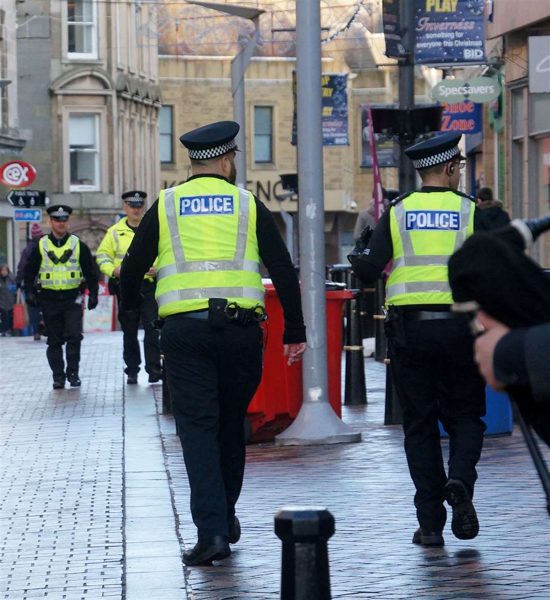 Police on the beat on Inverness High Street - but are they always there when you need them?
