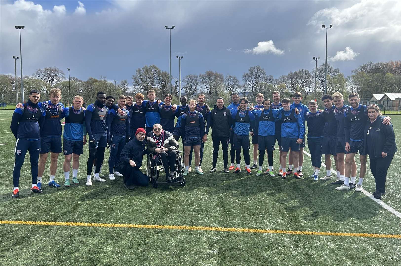 Mr Patience also got the chance to watch the first-team squad train and meet the players. Picture: Highview House Care Home