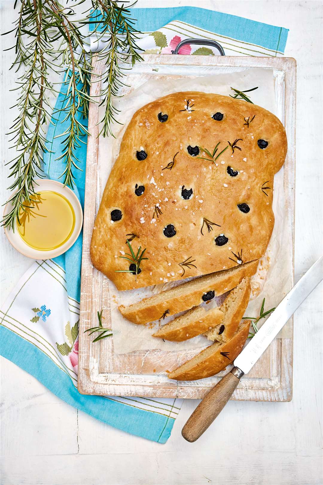 Irini Tzortzoglou's olive and rosemary bread. Picture: David Loftus/PA
