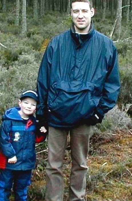 Alistair Wilson with son Andrew (4).