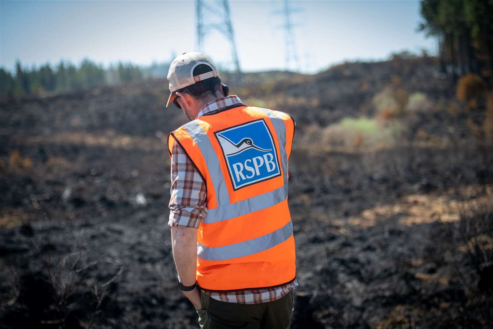 Simon McLaughlin, RSPB site manager, surveys the damage. Picture: Callum Mackay.