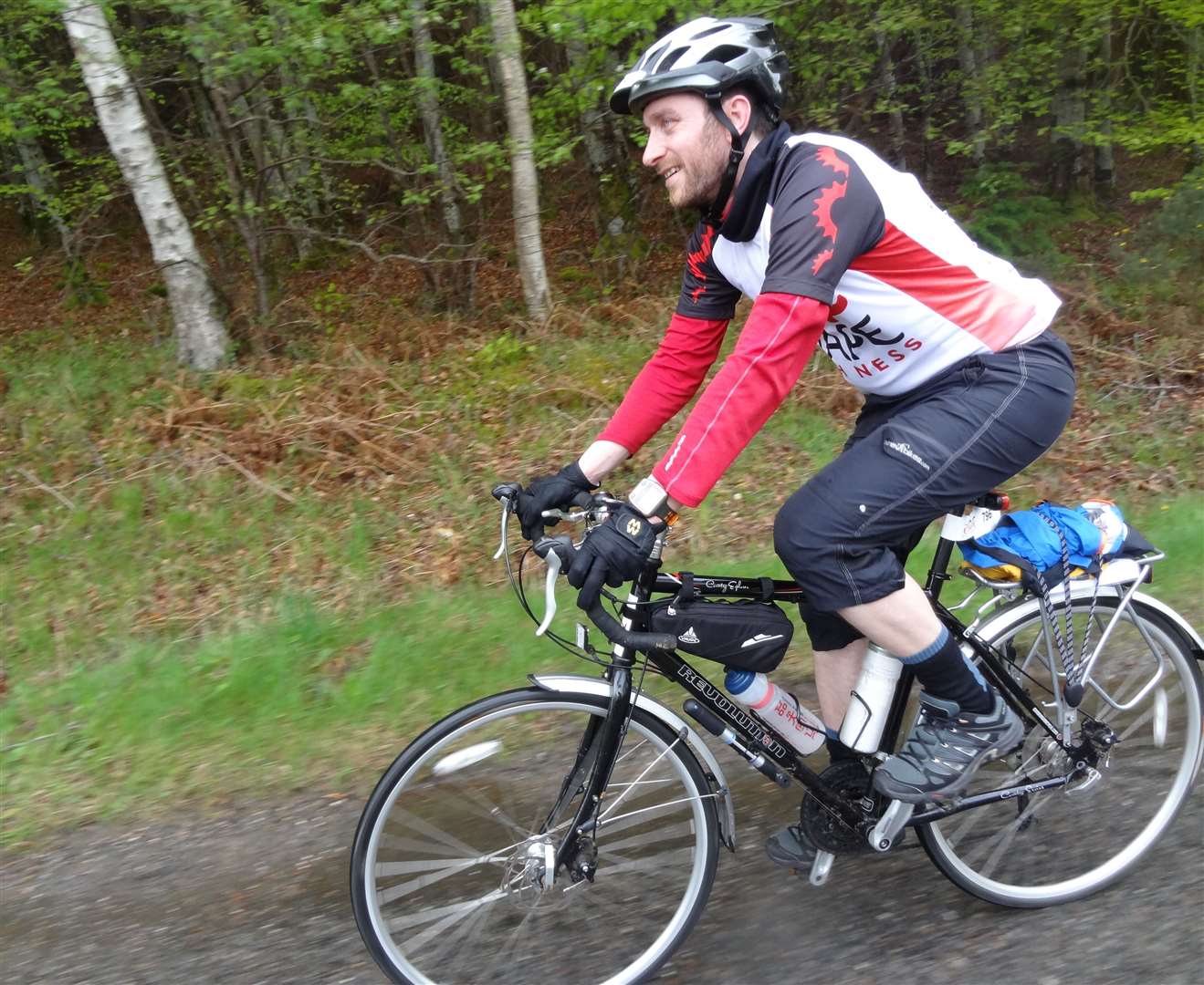 Flashback to 2014 and John taking part in the very first Etape Loch Ness.