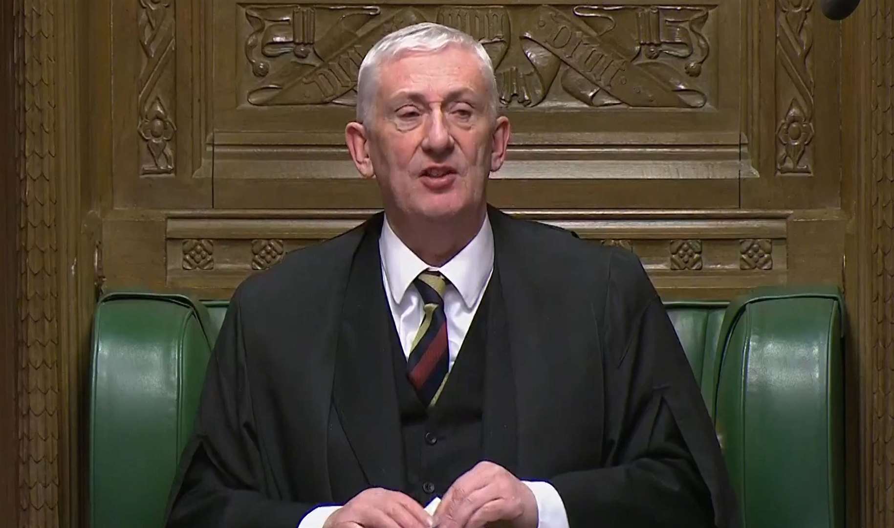 Commons Speaker Sir Lindsay Hoyle broke with parliamentary precedent over concerns he had about intimidation suffered by some MPs (House of Commons/UK Parliament/PA)