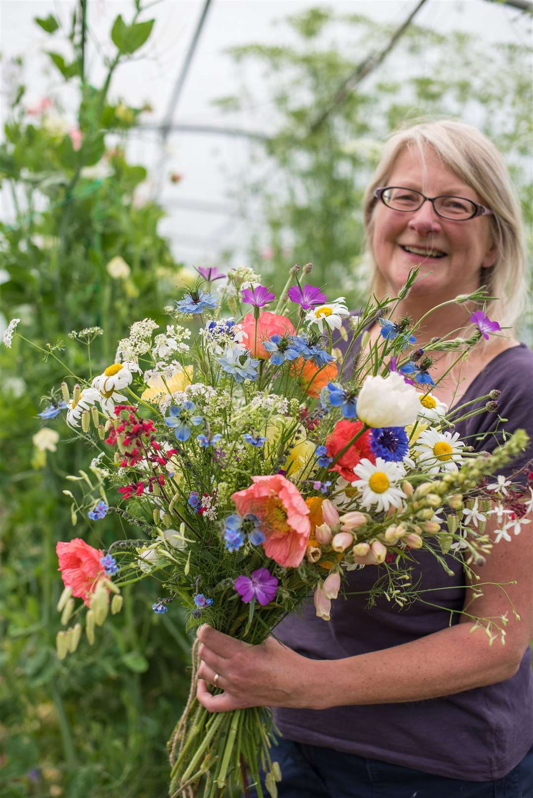 Carol Siddorn of Carol's Garden in Cheshire. Picture: Meadow View Studios/PA