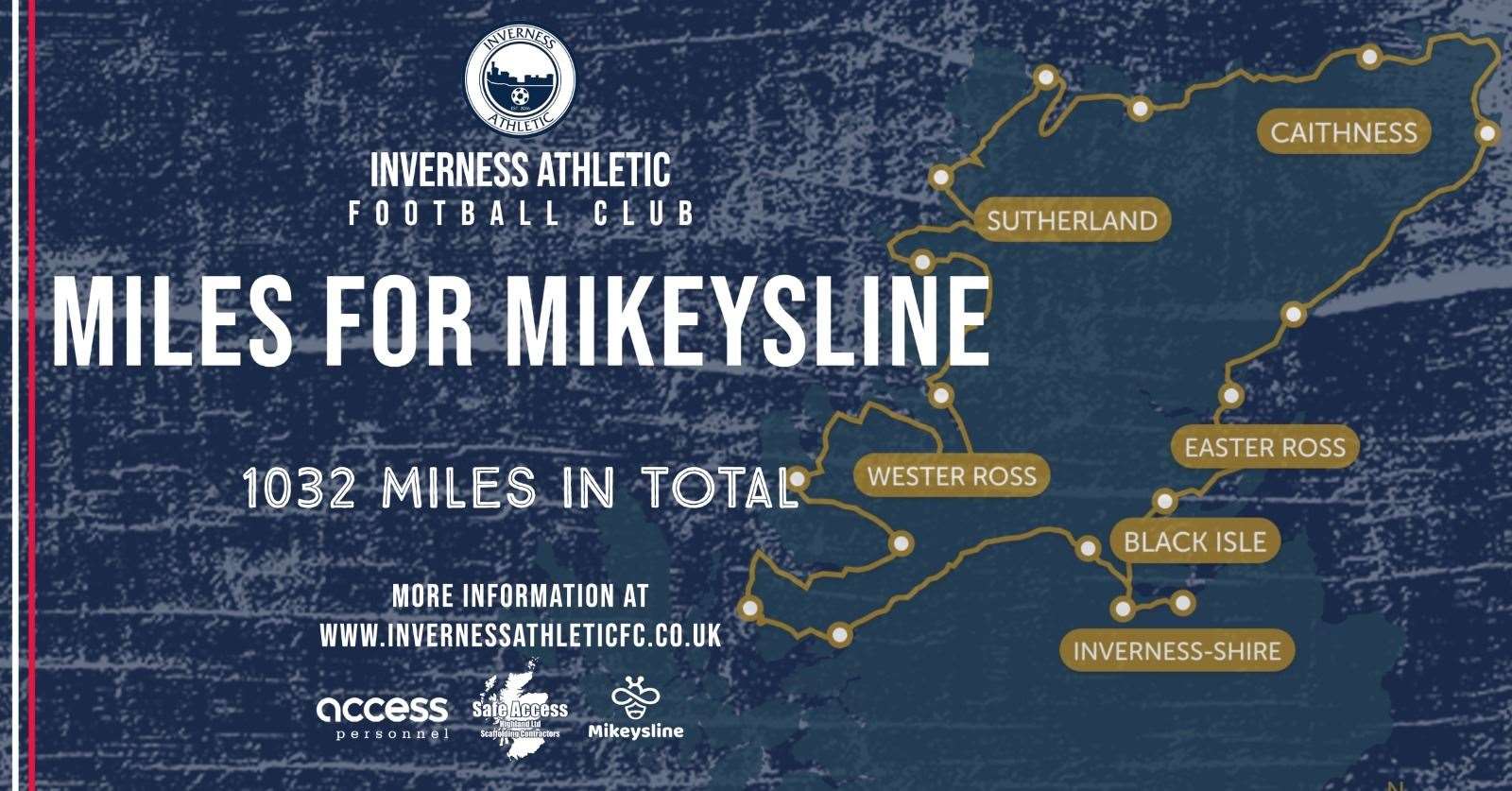 Inverness Athletic are taking part in Miles for Mikeysline.