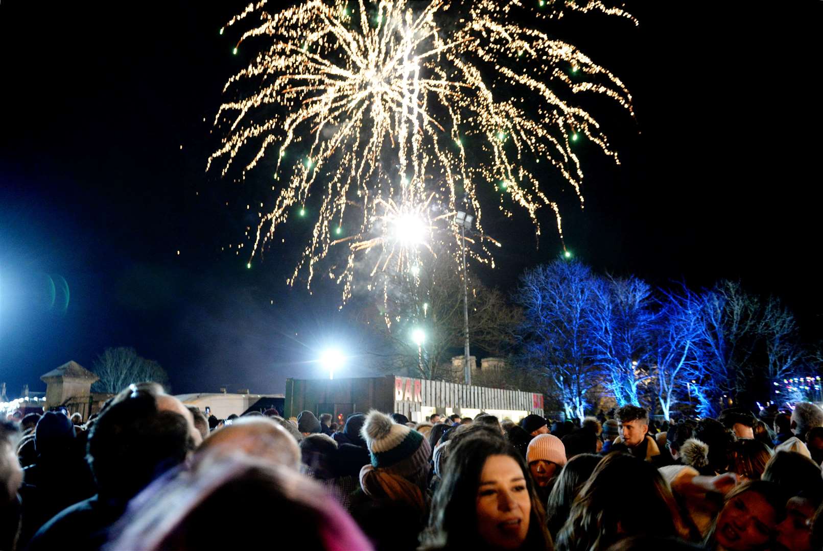 Fireworks at the New Year Red Hot Highland Fling 2019-2020. Picture: James MacKenzie.