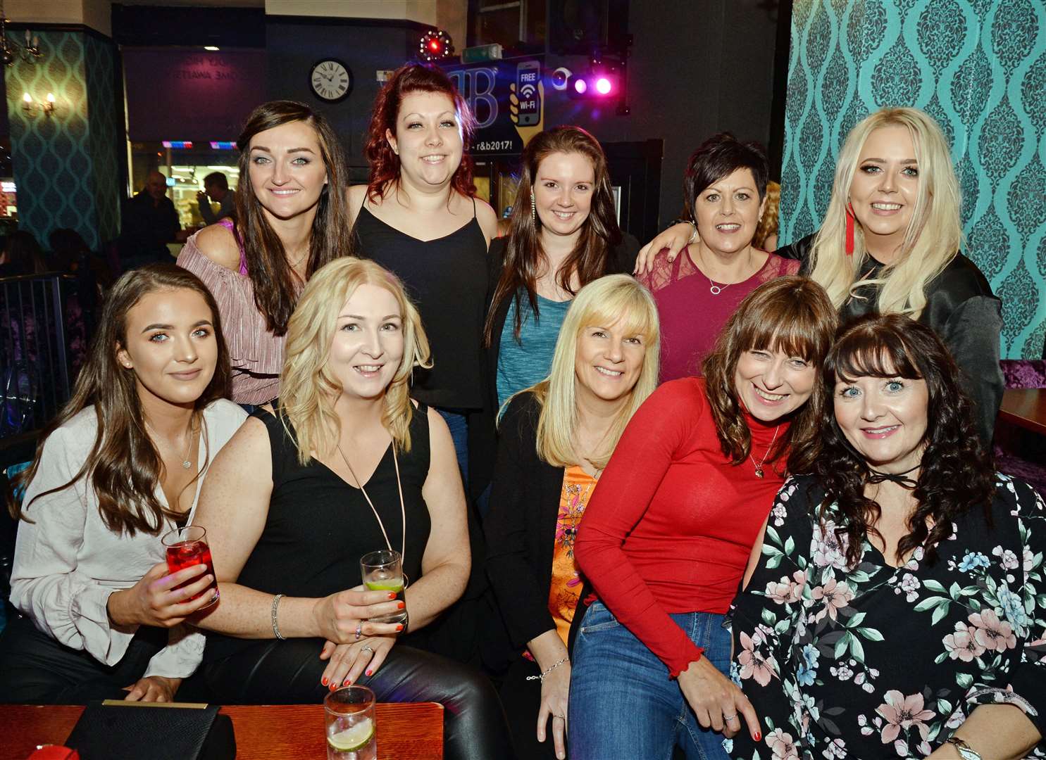 CITY SEEN 03 11 18..Pictured on her leaving do is Aerin (AERIN) MacGregor-Wilson (back, 2nd from left)...CITY SEEN 03 11 18..Picture: Gair Fraser. Image No. 042427..
