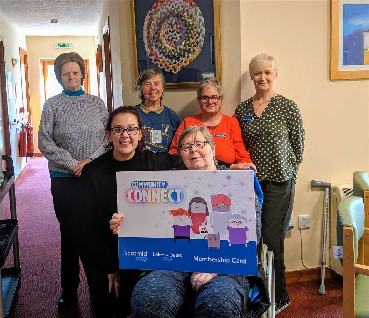 Members of the Glenurquhart Care project celebrate a £8500 award from Scotmid Co-operative’s Community Connect award scheme.