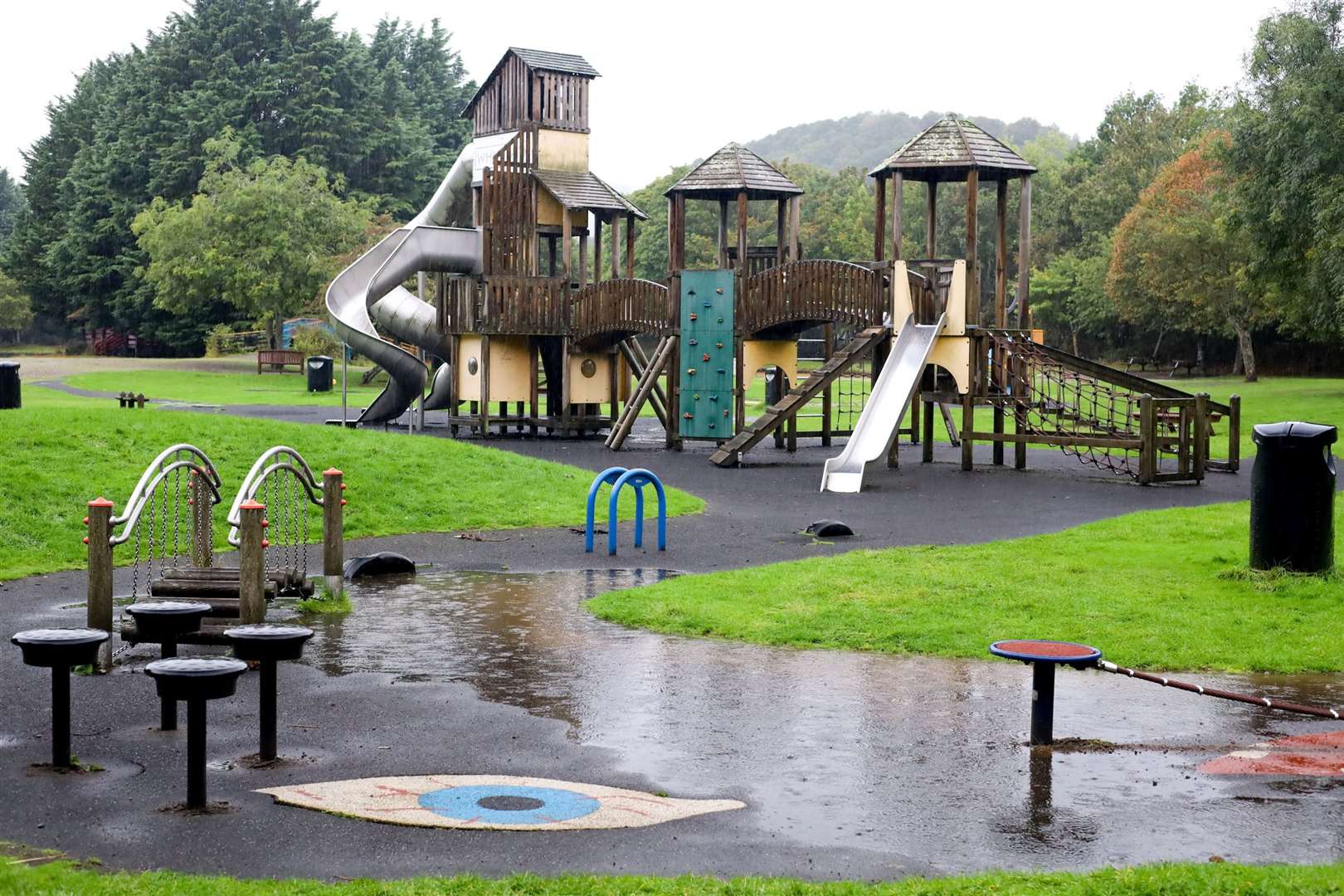 Whin Park in the rain.