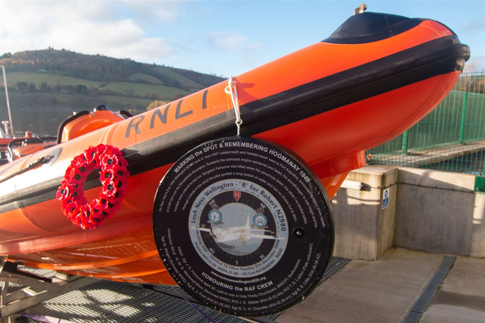 The wreath laid by Loch Ness RNLI. Picture by Joanna Stebbings.