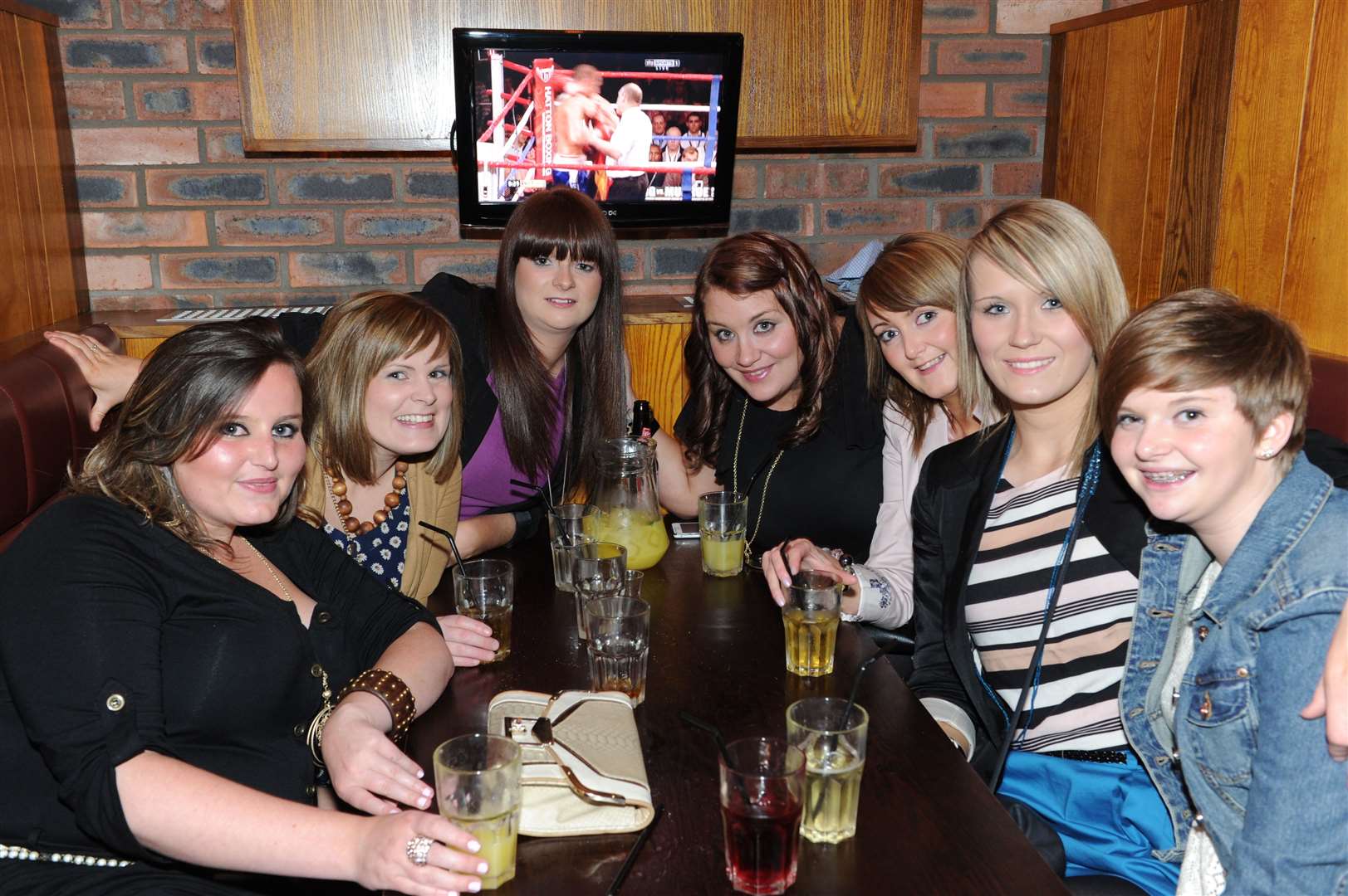 Dionne Jack (third left) from Avoch parties for her 24th birthday at Auctioneers with friends and family.