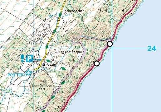 A 500 metre section of the A82 will be subject to the traffic management system. Picture: FLS/Ordnance Survey.