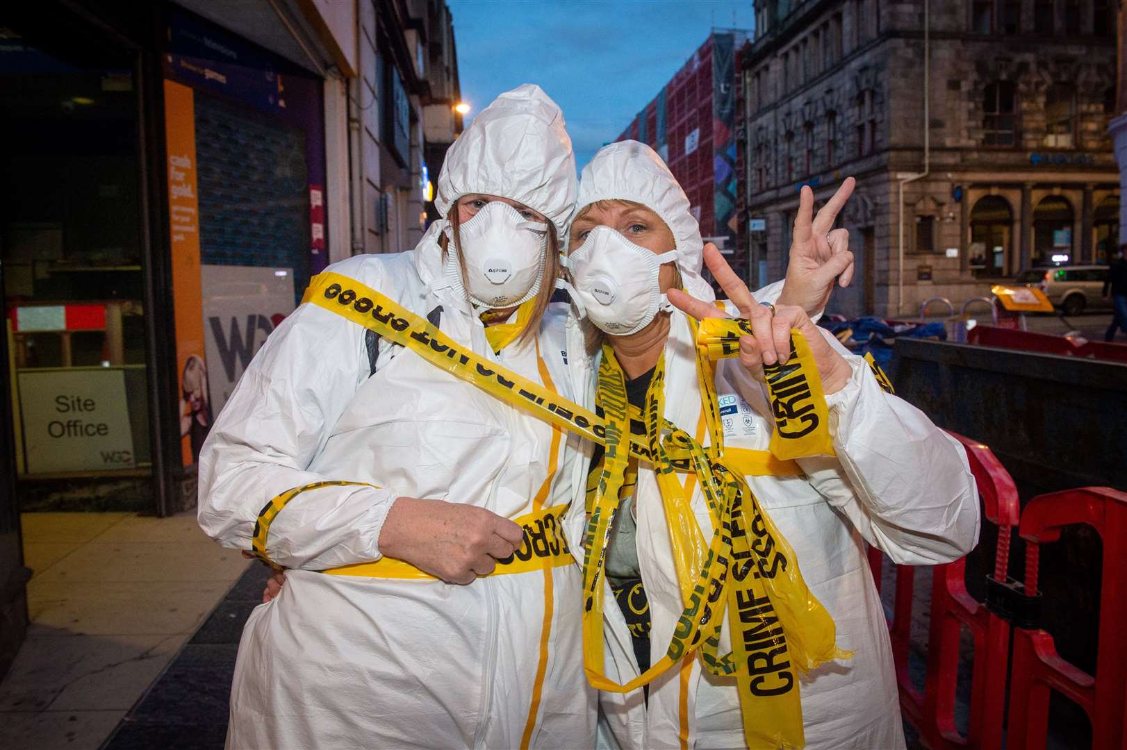 Bev Fraser and Teresa Green on a murder mystery round Inverness. Picture: Callum Mackay.