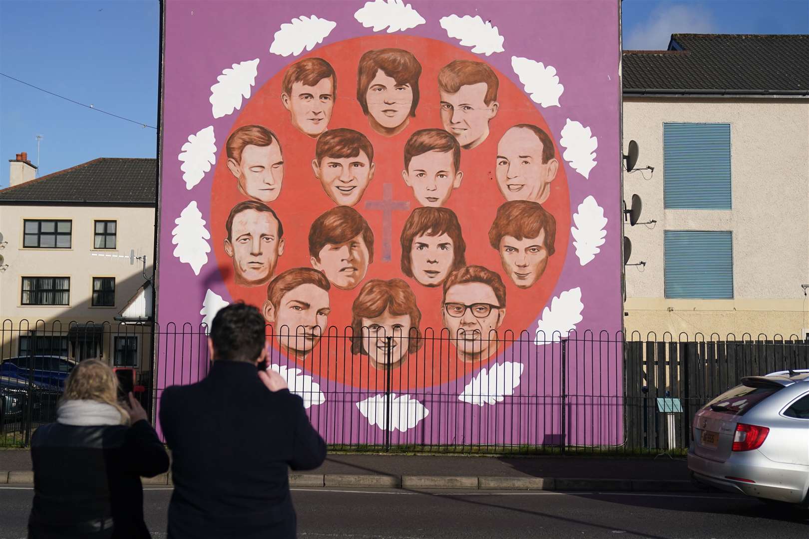 A mural commemorating the victims of Bloody Sunday in Derry (Brian Lawless/PA)
