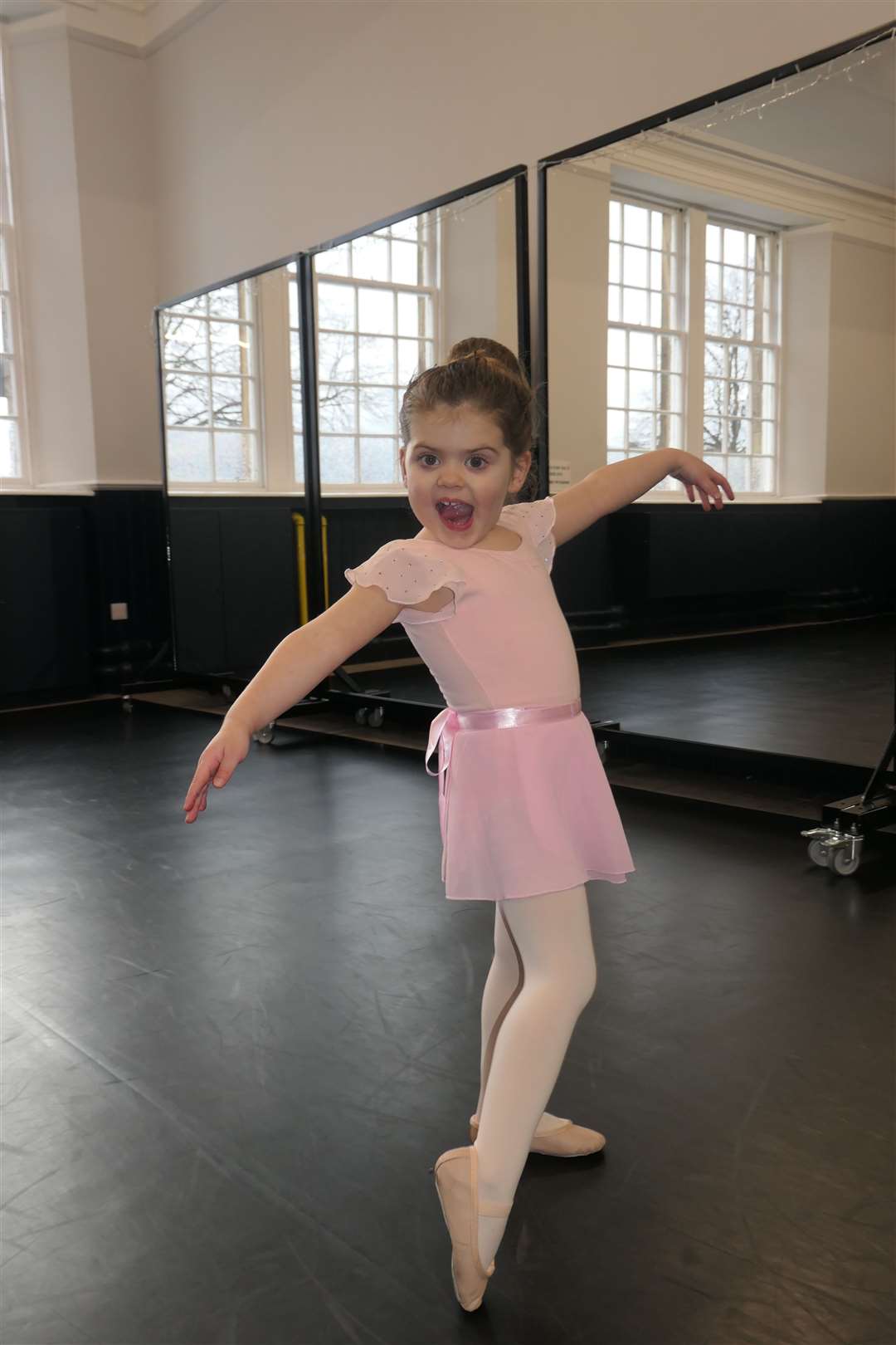 Three-year-old Milana Campbell passed her RAD Demonstration Class Level 1 exam.