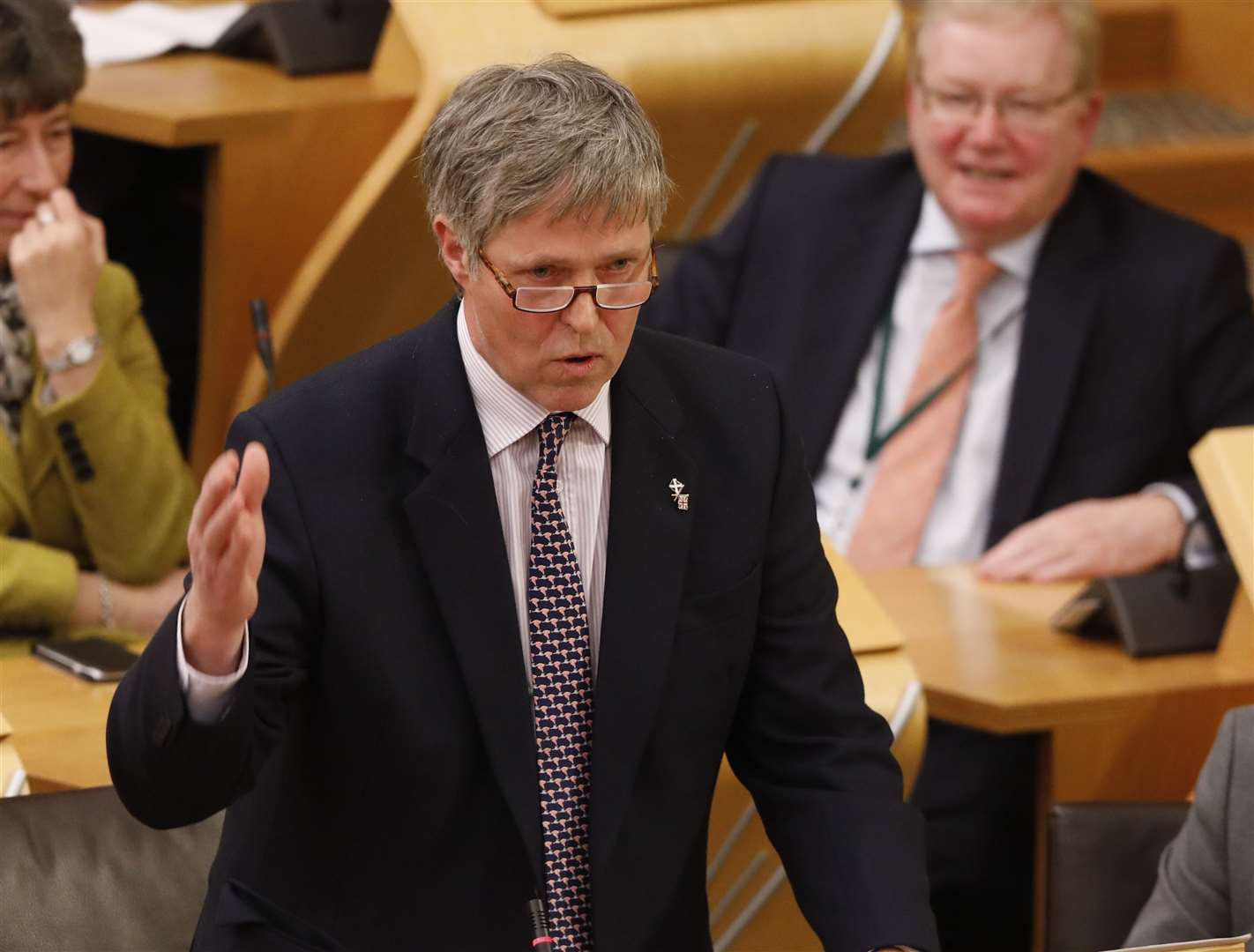 MSP Edward Mountain speaking in the Scottish Parliament.