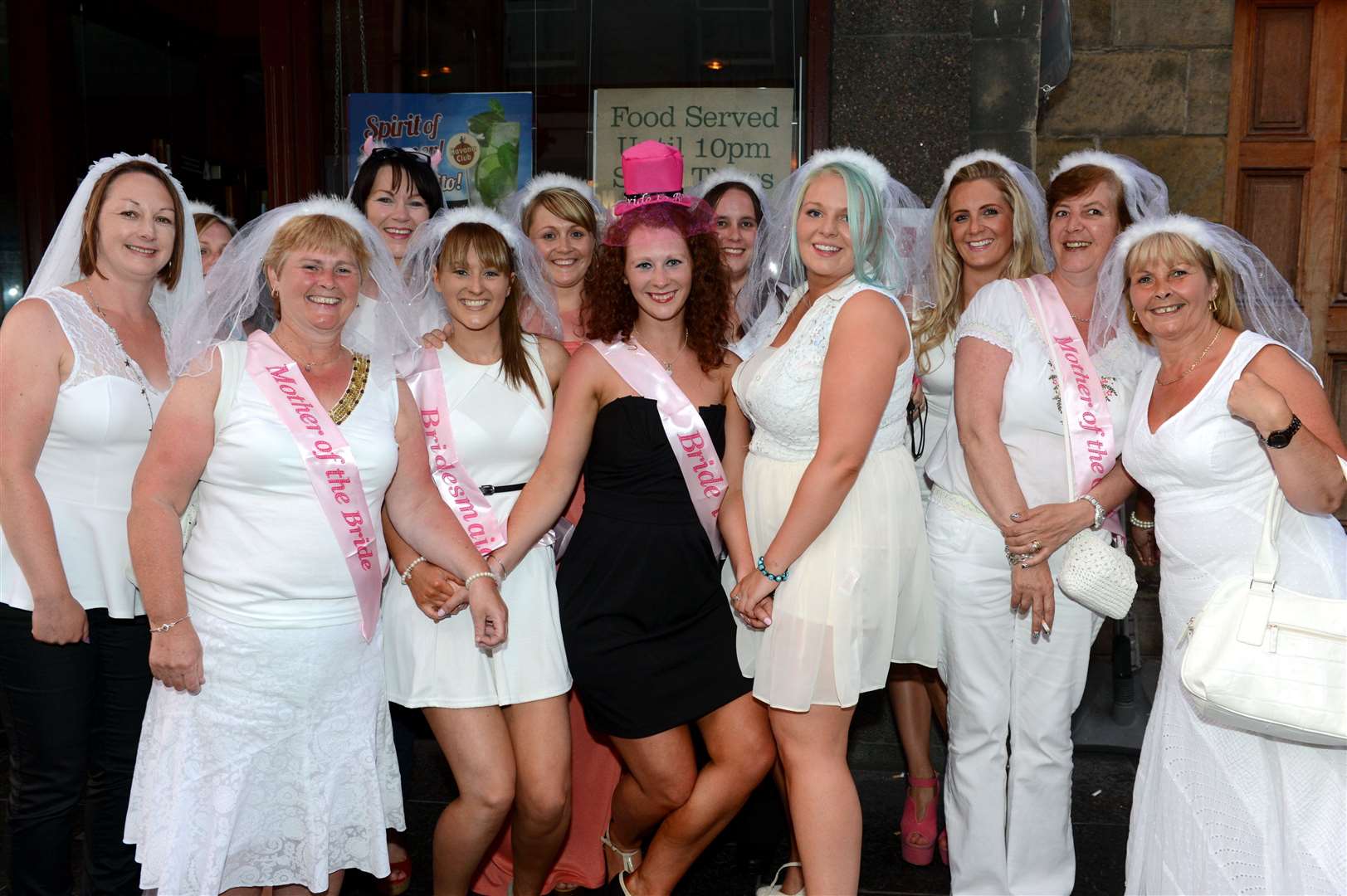 Debbie MacDonald (centre,black) from Alness parties at Auctioneers on her hen night. Picture: Gary Anthony.