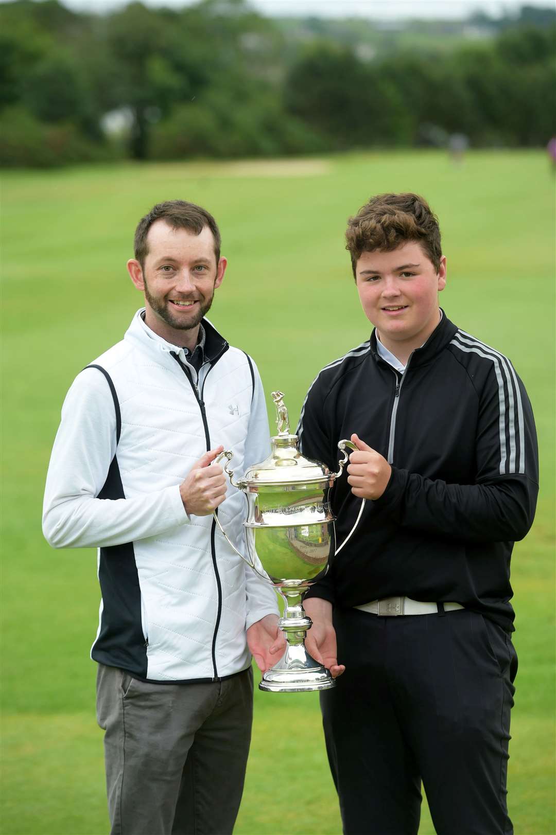 The 2019 Inverness Four Day Golf Open, Inverness Golf Club. Final..Kyle Godsman and Calum Daun...Picture: Callum Mackay. Image No. 044318.