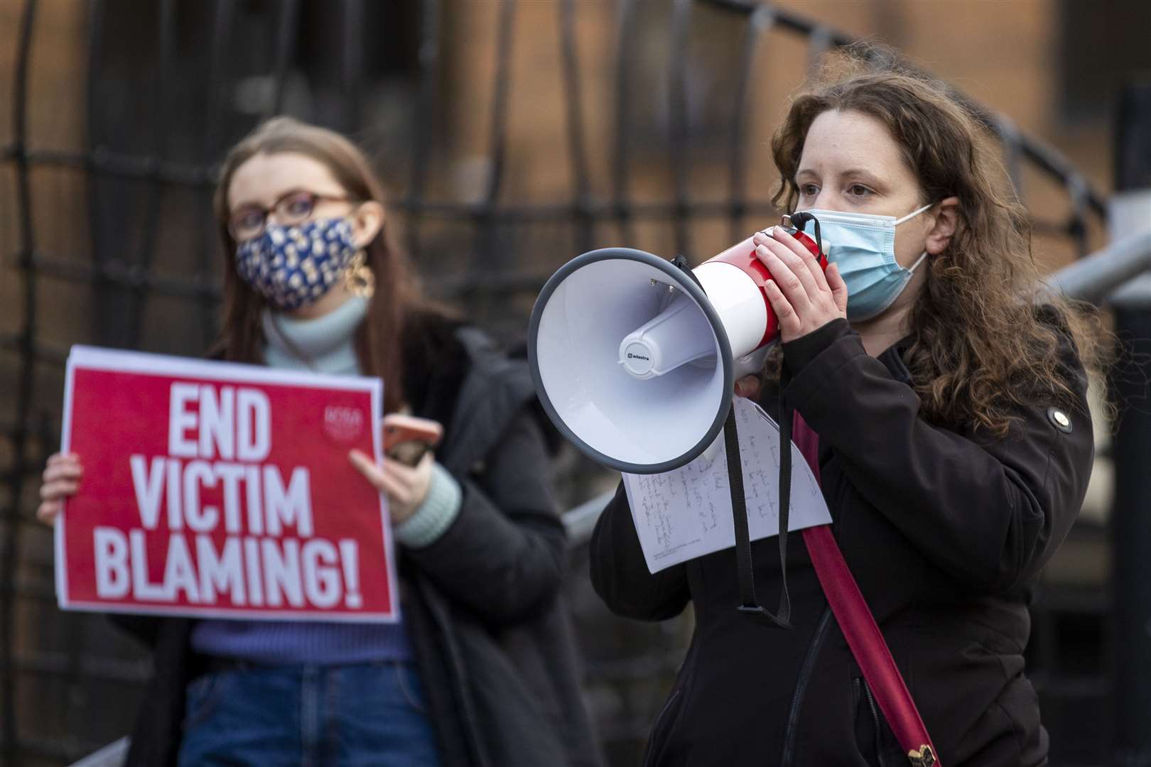Ann Orr during a demonstration against gender violence (Liam McBurney/PA)