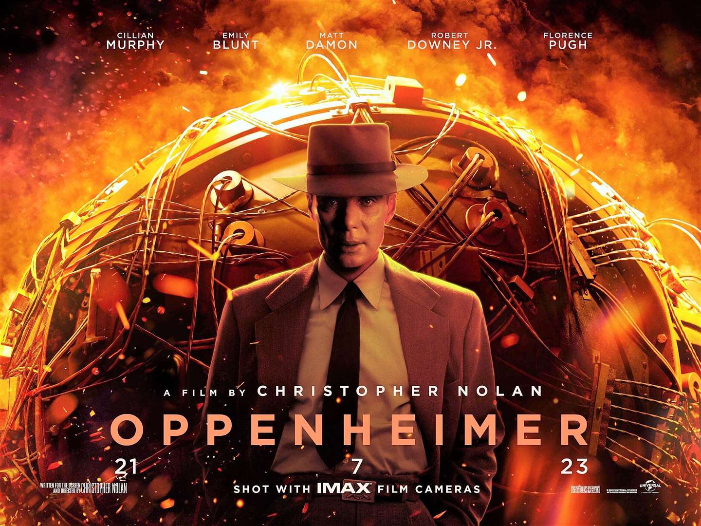 The movie poster for Oppenheimer.