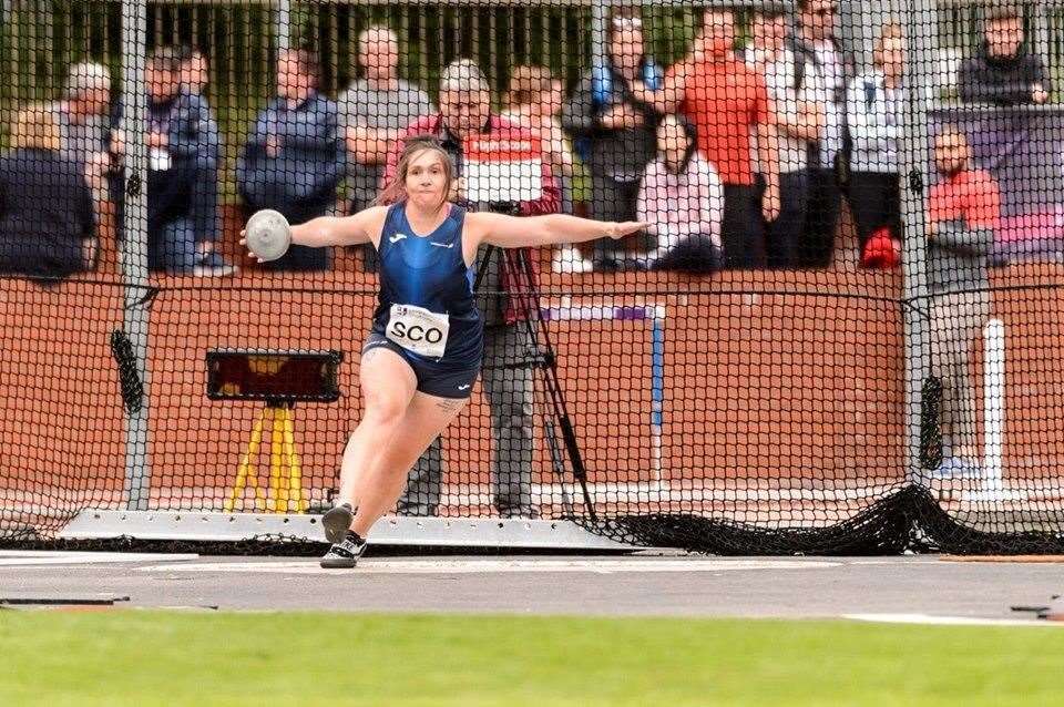 Kirsty Law retained her Loughborough International discus title with a throw of 55.72m. Picture: Bobby Gavin