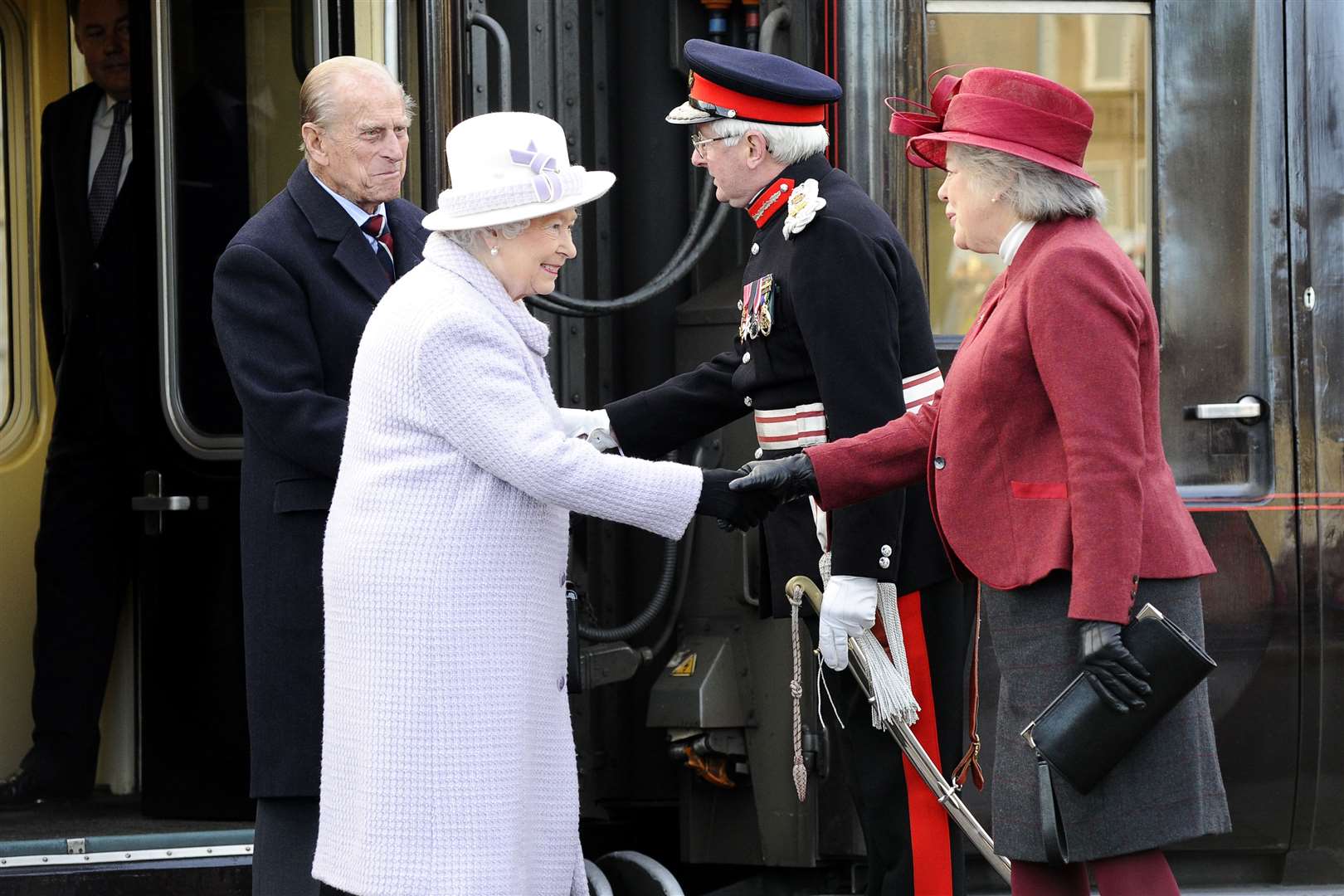 The Queen and The Duke of Edinburgh during a visit to the north of Scotland.