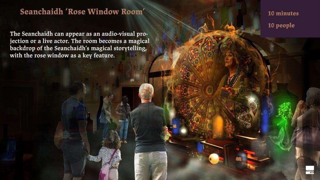 An artist's impression of the Rose Window the new Inverness Castle Experience.