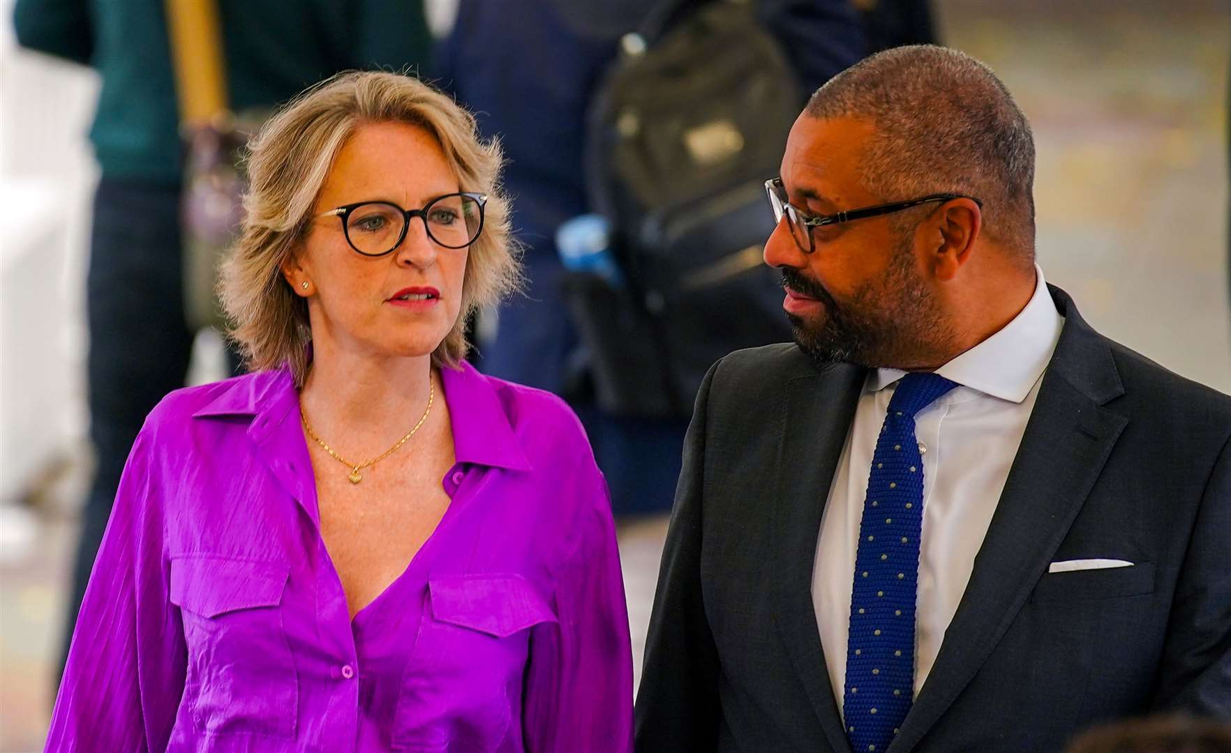 Home Secretary James Cleverly with his wife Susannah (Peter Byrne/PA)