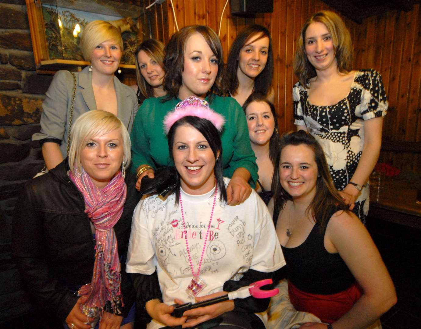 See: Copy By: ..Bride to be Ruth Drever and friends...City Seen in Johnny Foxes..Pic By Iona Spence.SPP Staff.Photographer.