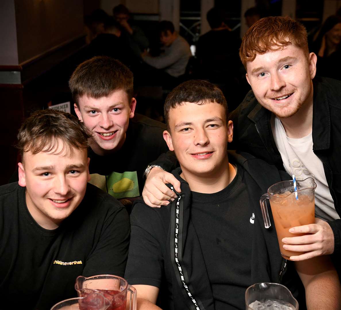 Rhuairdh Cameron, Jack Rodgers, Ross Gibson and Aidan (Broony) Mackinnon. Picture: James Mackenzie.