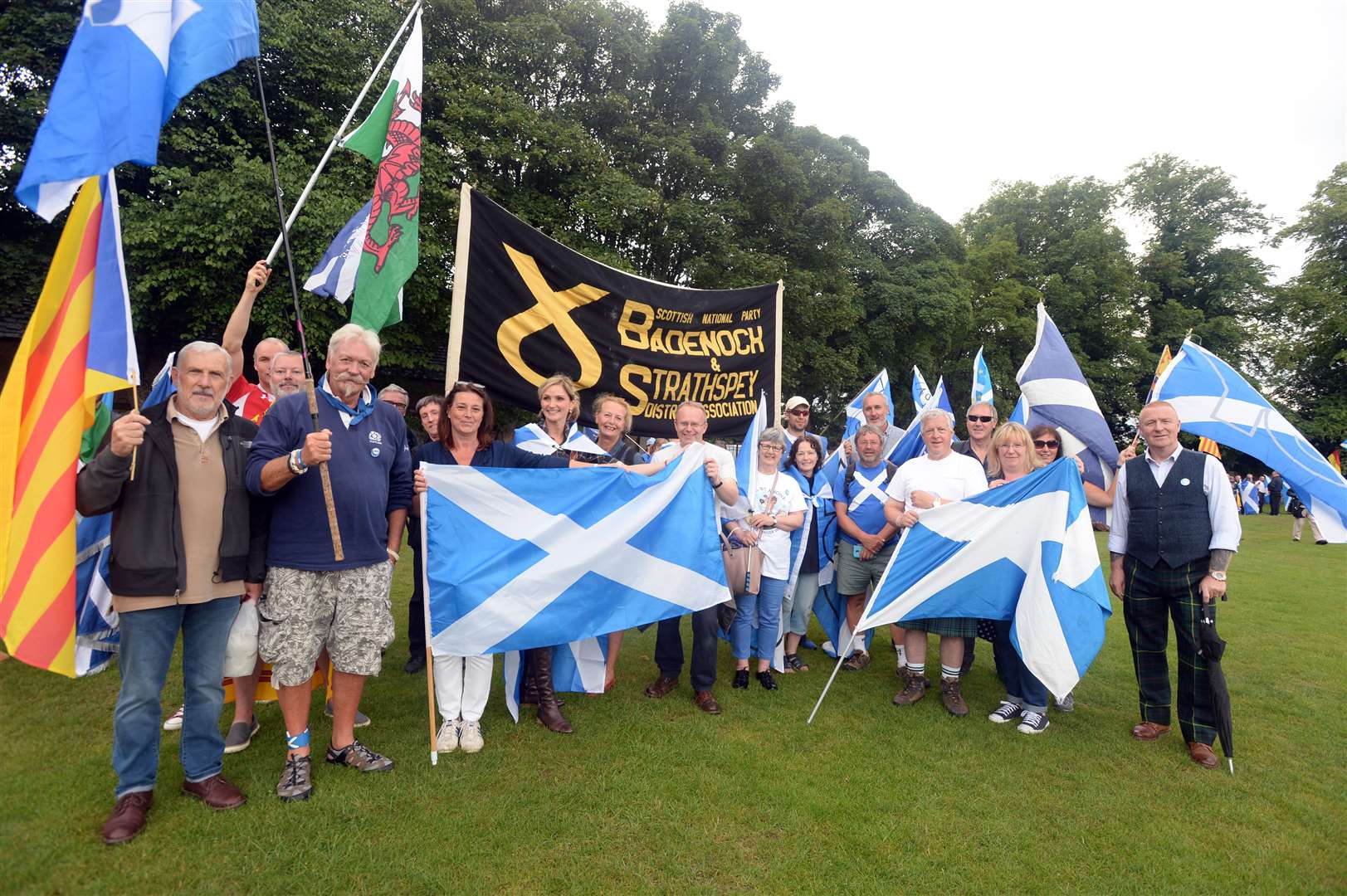 marchers from Strathspey & Badenoch....All Under One Banner..Picture: Gair Fraser. Image No. 041709...