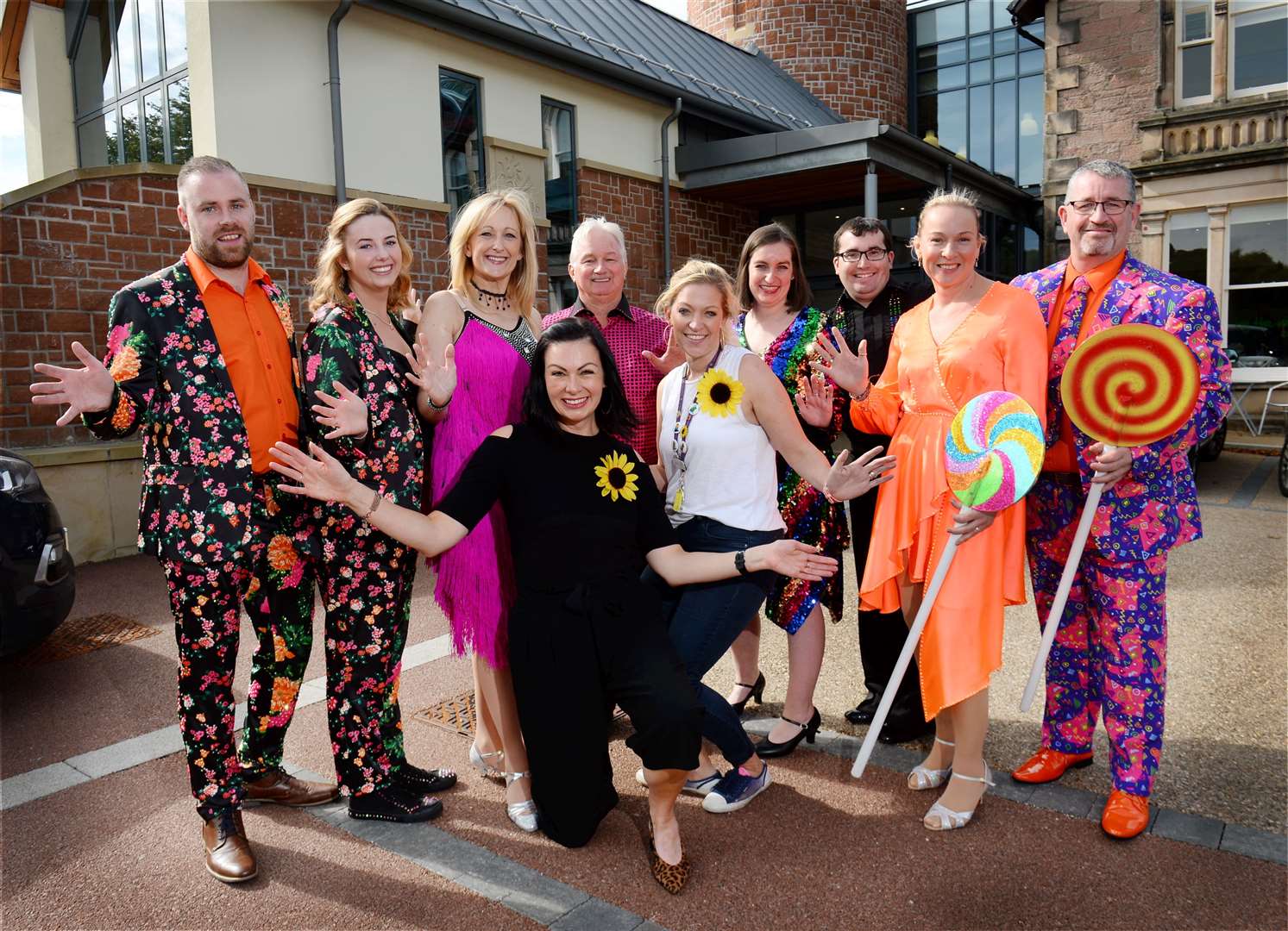 Wendy Morgan and Jenna Hayden of Highland Hospice (centre) are joined by some 2019 competitors...Picture: Gary Anthony.