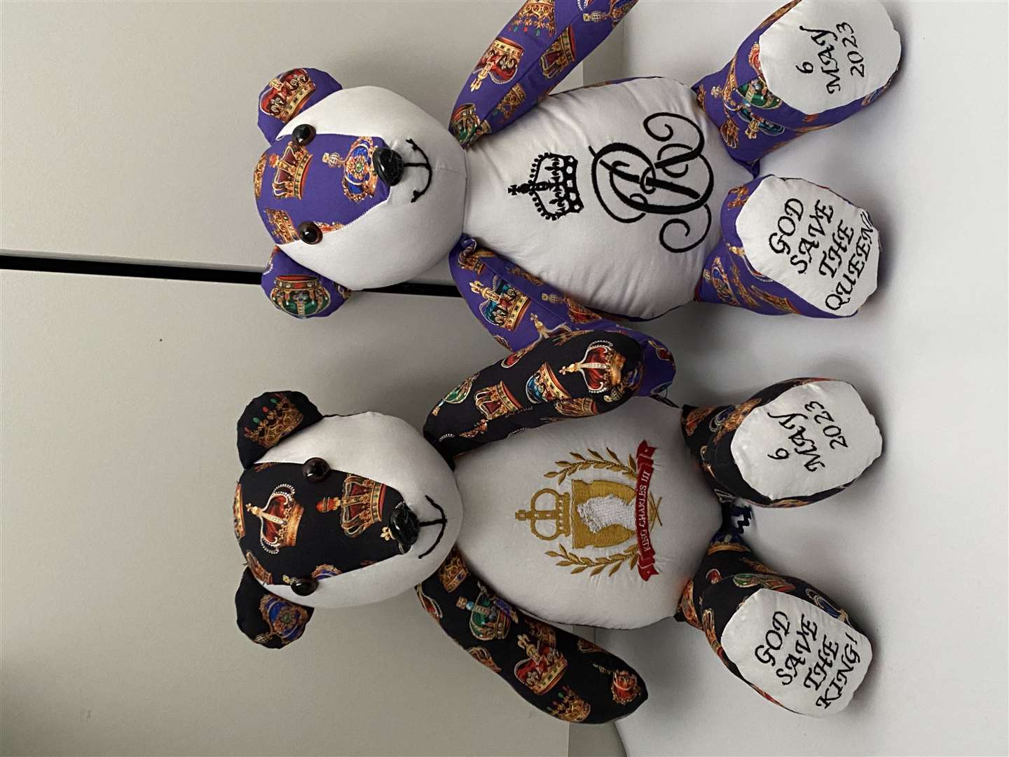 Sharon Samways also created a set of coronation bears for the historic event on May 6 (Sharon Samways/PA)