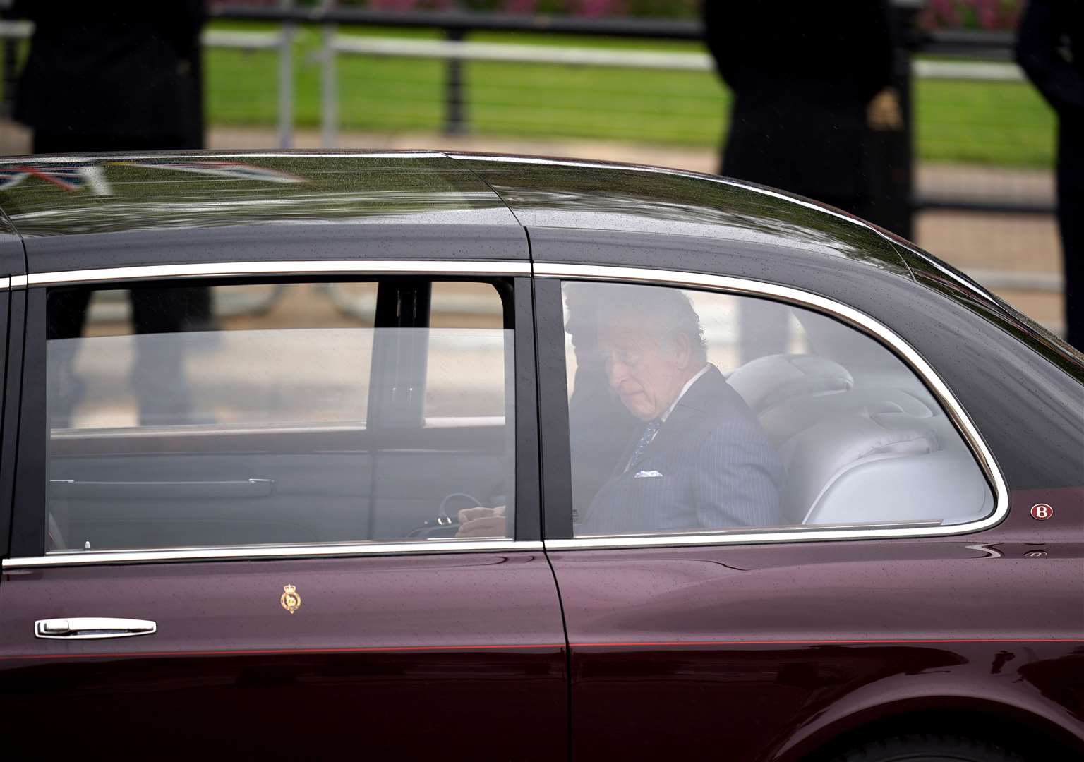 Charles and Camilla travelling to Buckingham Palace (Niall Carson/PA)