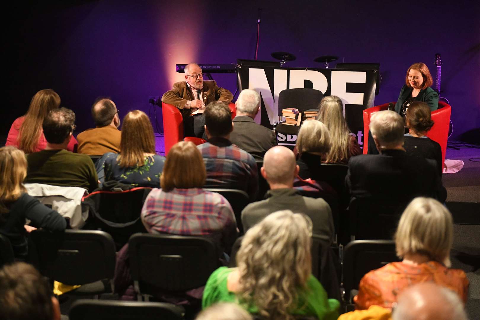 Robin Ince in the Junction Church for Ness Book Fest. Picture: James Mackenzie.