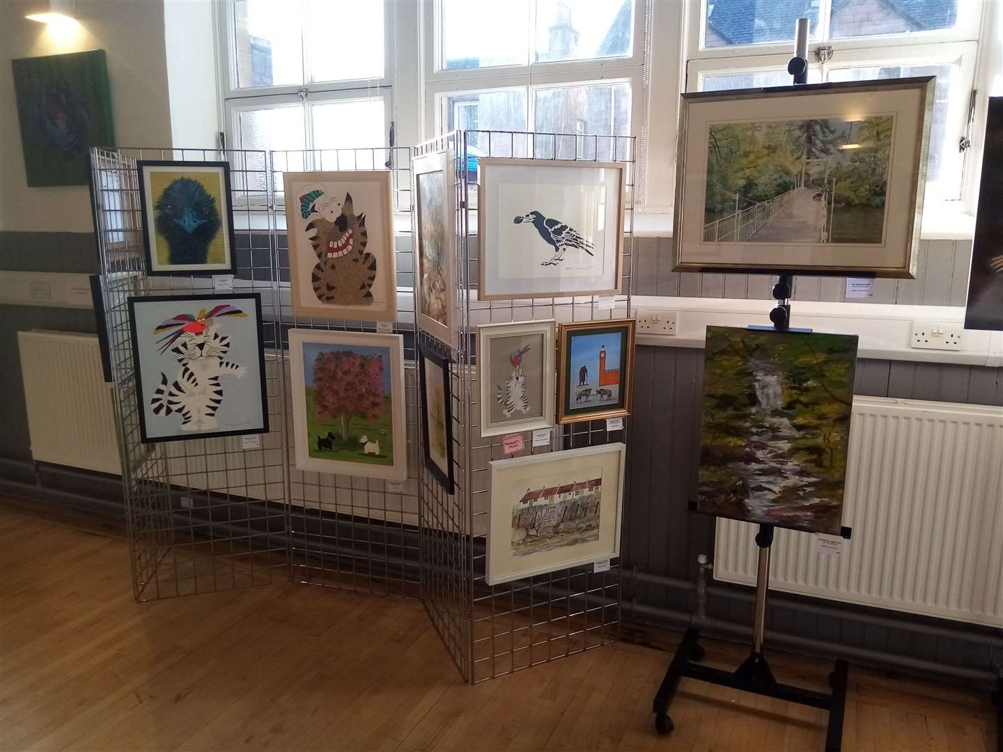 The Art Society of Inverness exhibition is being held at the WASPS Creative Academy.