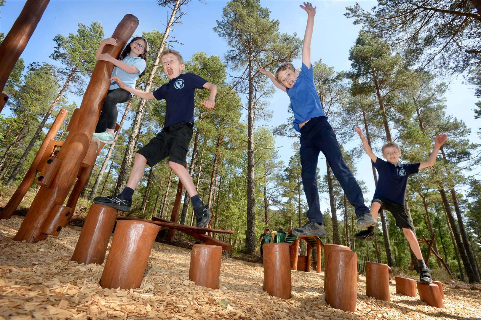 Wyvis Natural Play Park near Garve is a great place for kids to let off steam and get closer to nature in the forest. Picture: Gair Fraser/SPP