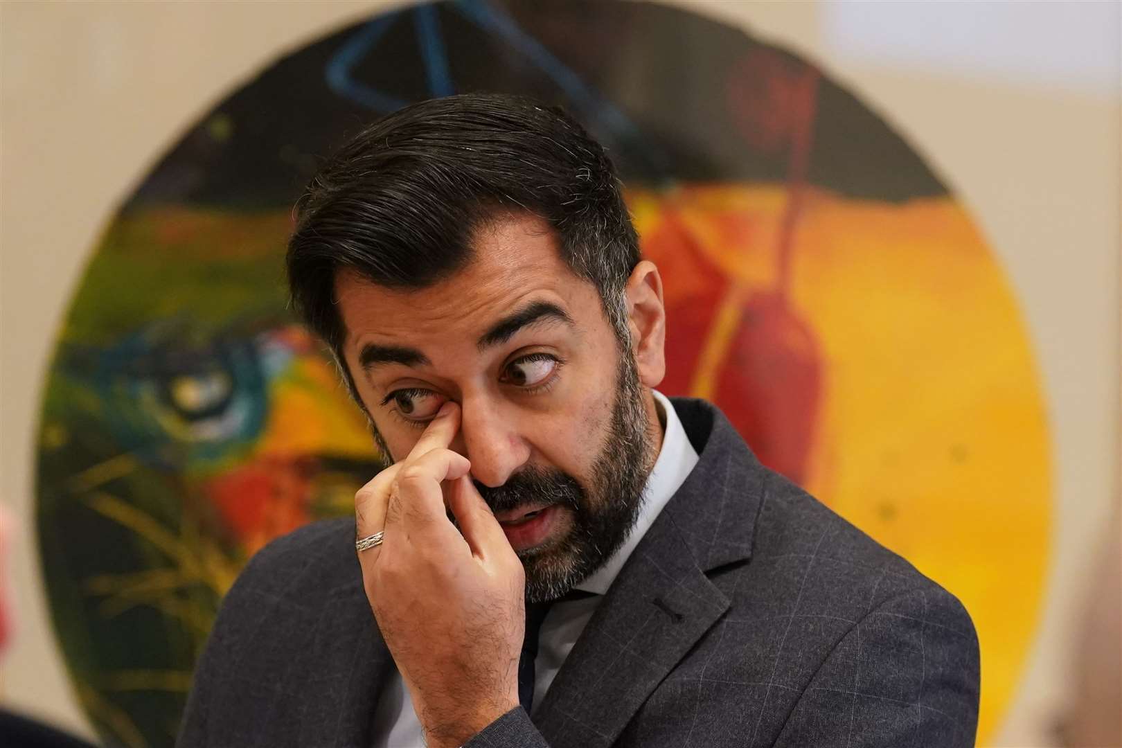 Humza Yousaf has described the announcement of the new oil and gas licences as ‘wrong’ (Andrew Milligan/PA)