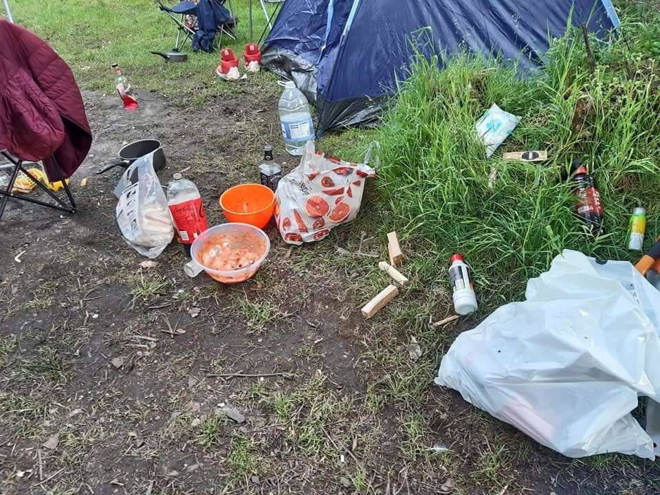 An image of the camp site posted by Highland Council access rangers.
