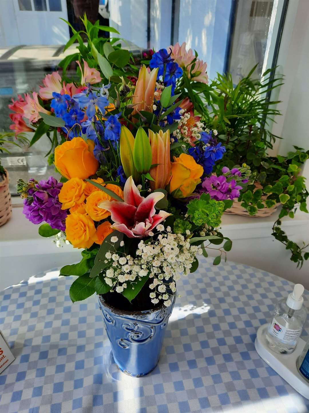 Flowers welcomed people to the birthday event. Picture: Ullapool Bookshop