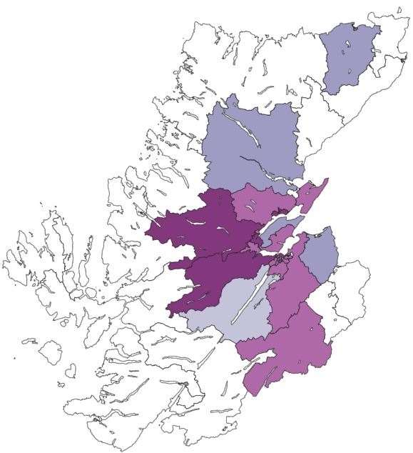 The spread of the virus in the seven days up to January 6. Picture: Public Health Scotland.
