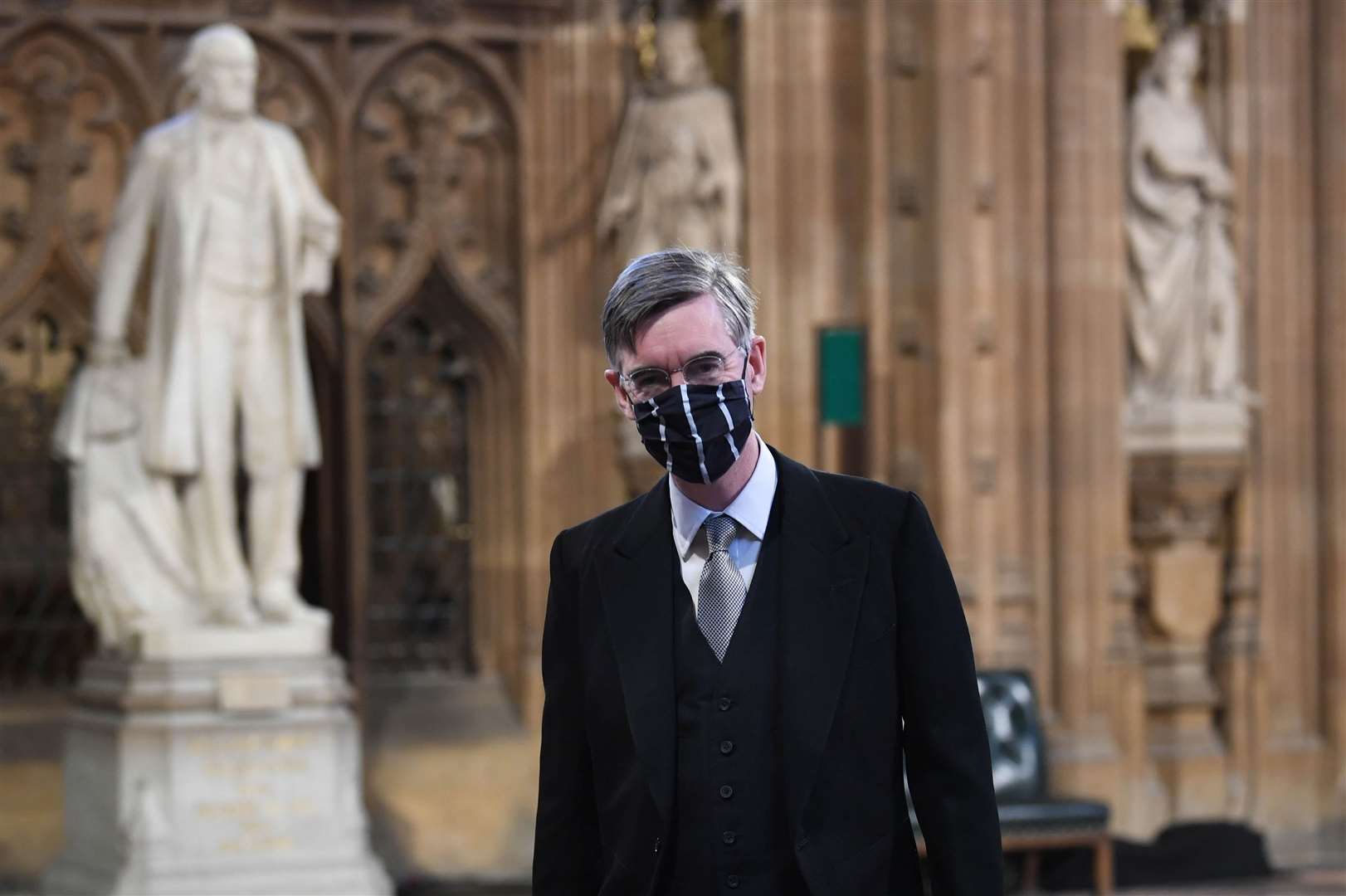 Commons Leader Jacob Rees-Mogg in Central Lobby before the State Opening of Parliament (Stefan Rousseau/PA)
