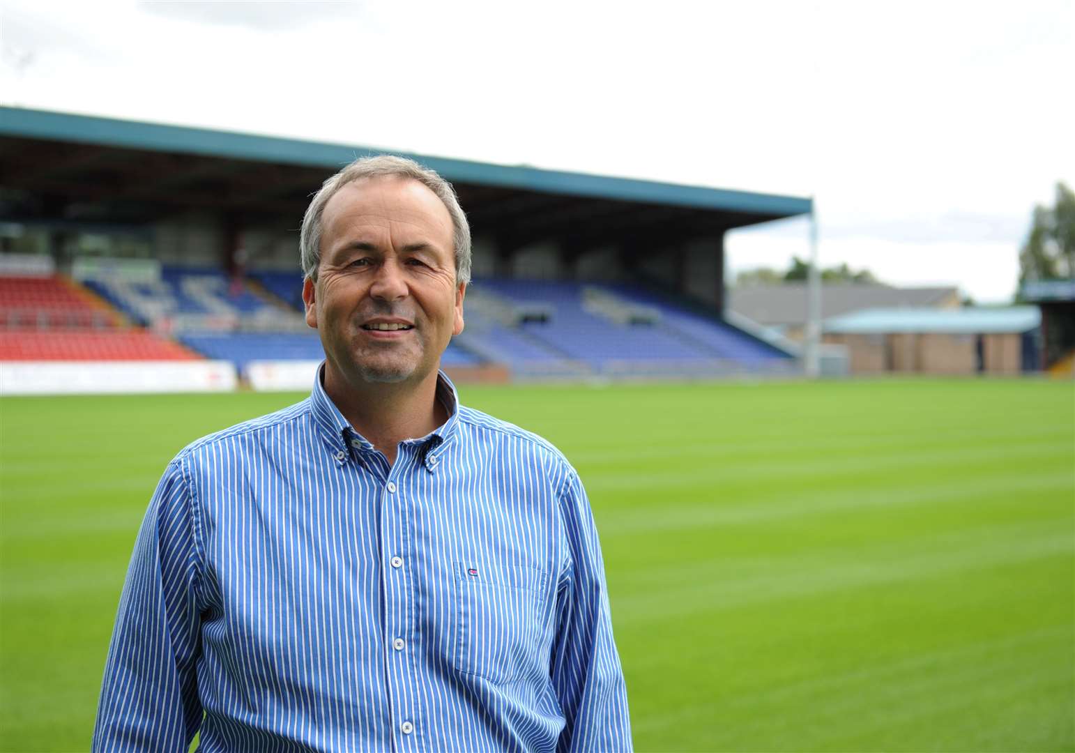 Roy MacGregor, chairman of Ross County Football Club, at the newly named Global Energy Stadium..Picture: Alison White. Image No. 019174.